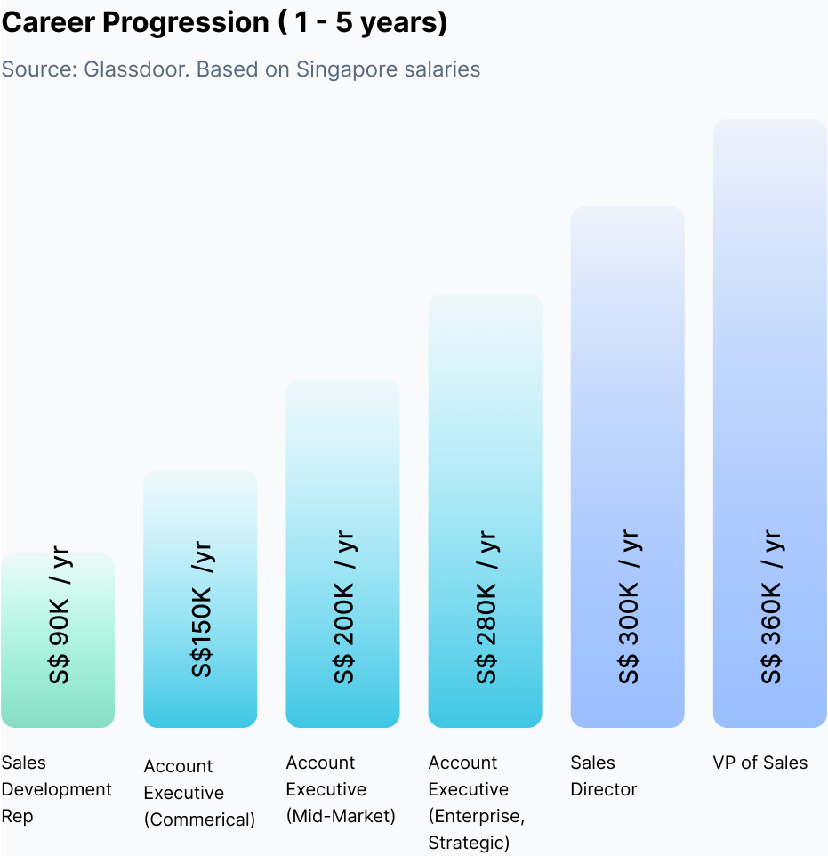 sales career progression table